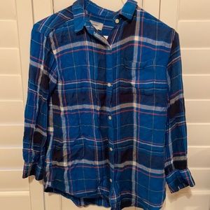 blue, white, red old navy flannel